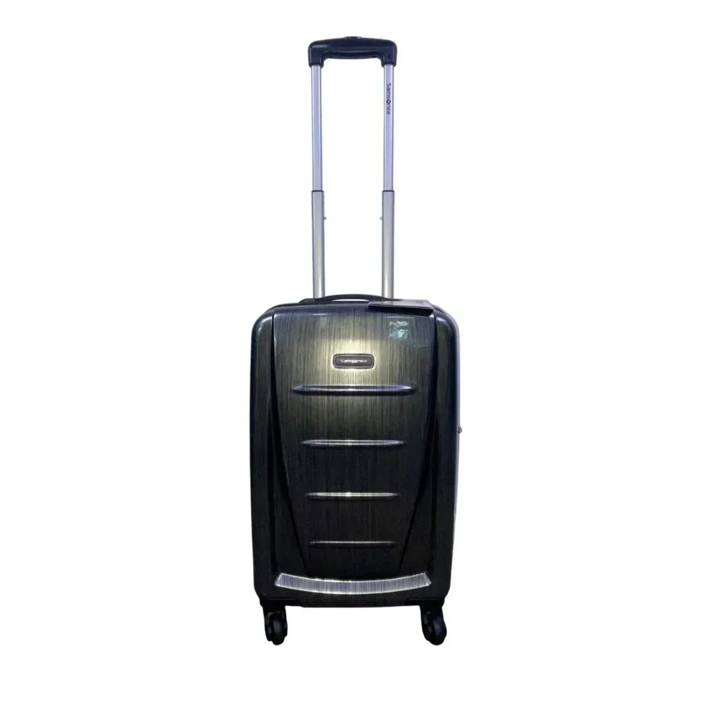 Samsonite Charcoal Hardshell TSA Lock Telescopic Handle Spinner Travel Luggage
